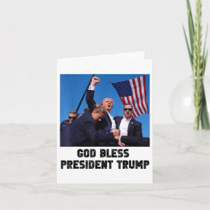 God Bless President Trump, Donald Trump 2024 _1 Card