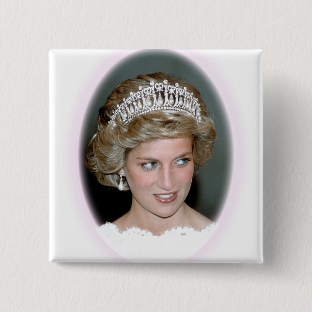 God Bless Princess Diana 15 Cm Square Badge (Front)