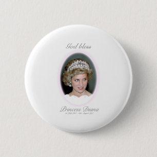 God Bless Princess Diana 6 Cm Round Badge
