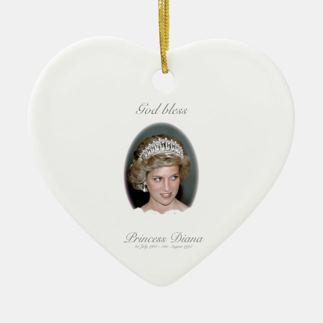 God Bless Princess Diana - Remembrance Ceramic Ornament (Front)