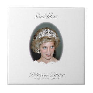 God Bless Princess Diana - Remembrance Ceramic Tile