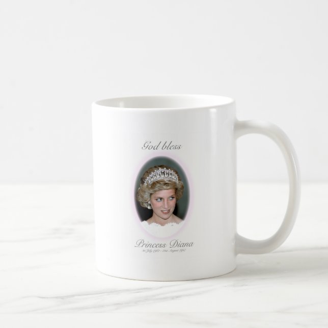 God Bless Princess Diana - Remembrance Coffee Mug (Right)