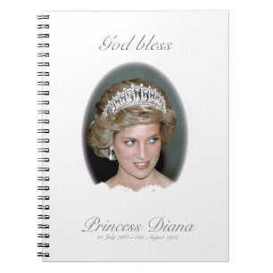 God Bless Princess Diana - Remembrance Notebook