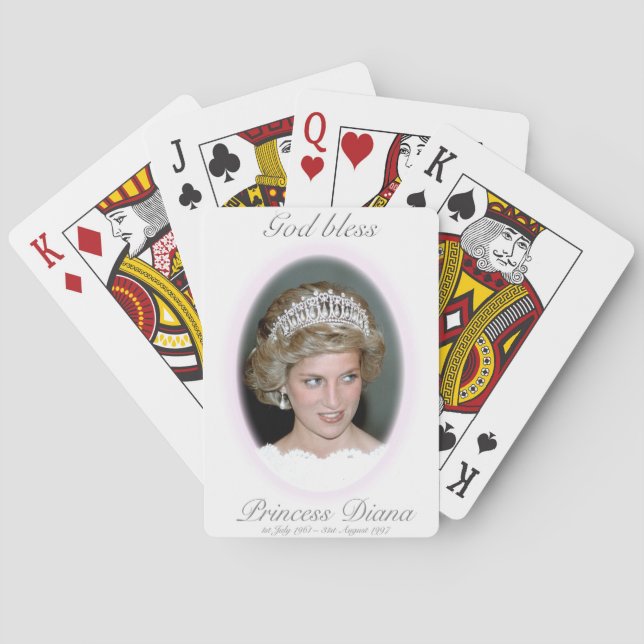 God Bless Princess Diana - Remembrance Playing Cards (Back)