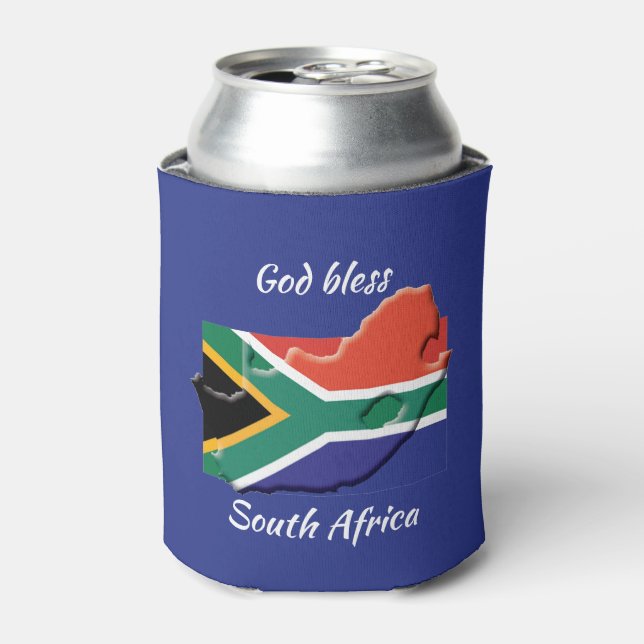 GOD BLESS SOUTH AFRICA Custom Keepsake Can Cooler (Can Front)