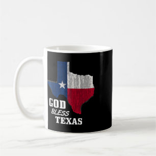 God Bless Texas Flag Texas Independence Day Blue R Coffee Mug