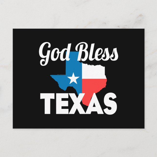 God Bless Texas Postcard (Front)