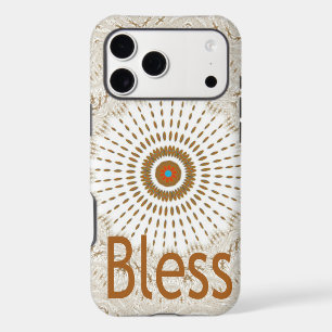 "God Bless"   Text Traditional African Motif Desig