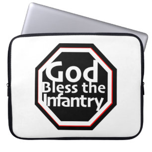 God Bless The Infantry print novelty: Military the Laptop Sleeve