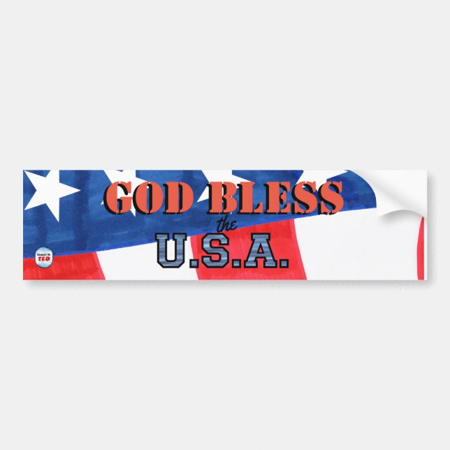 "GOD BLESS the U.S.A." Bumper Sticker (Front)