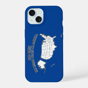 GOD BLESS THE UNITED STATES OF AMERICA USA outline iPhone 15 Case
