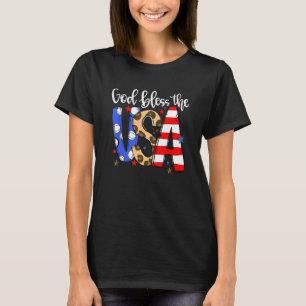 God Bless The Usa 4th Of July Independence Day Pat T-Shirt
