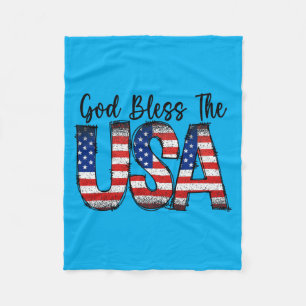 God Bless The Usa - July 4th Performance Fleece Blanket