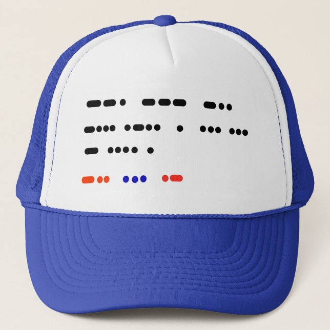 God Bless The USA Morse Code Hat (Front)