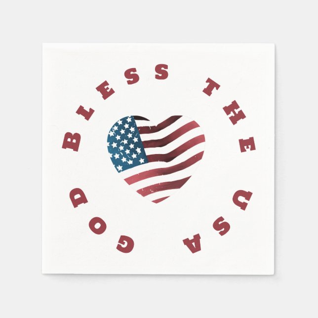 God Bless the USA Napkin (Front)
