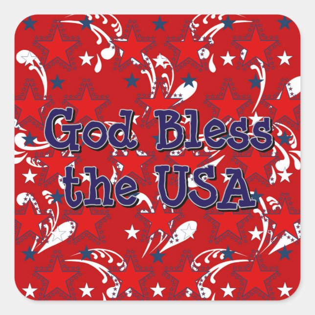 God Bless the USA Sticker (Front)