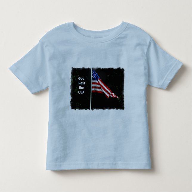 God Bless the USA Toddler T-Shirt (Front)