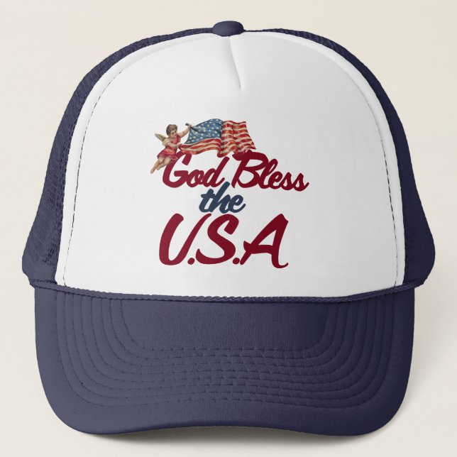 God bless the USA Trucker Hat (Front)