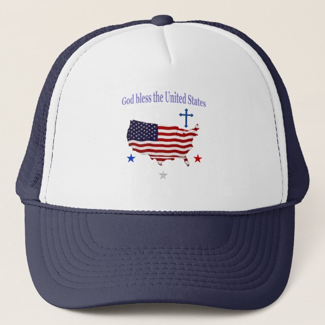 God bless the USA Trucker Hat (Front)