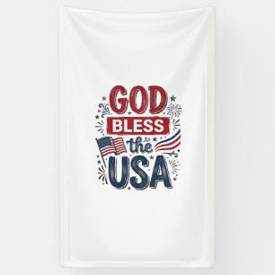 God Bless the USA Vintage Patriotic Faith Shirt De Banner