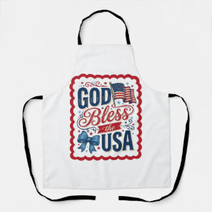 God Bless The USA Vintage Patriotic Shirt Design_1 Apron