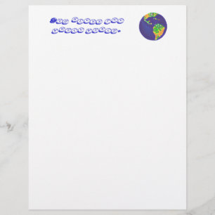 God bless the whole world, spiritual letterhead