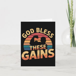 God Bless These Gains Muscle Bodybuilding ---- 1  Card