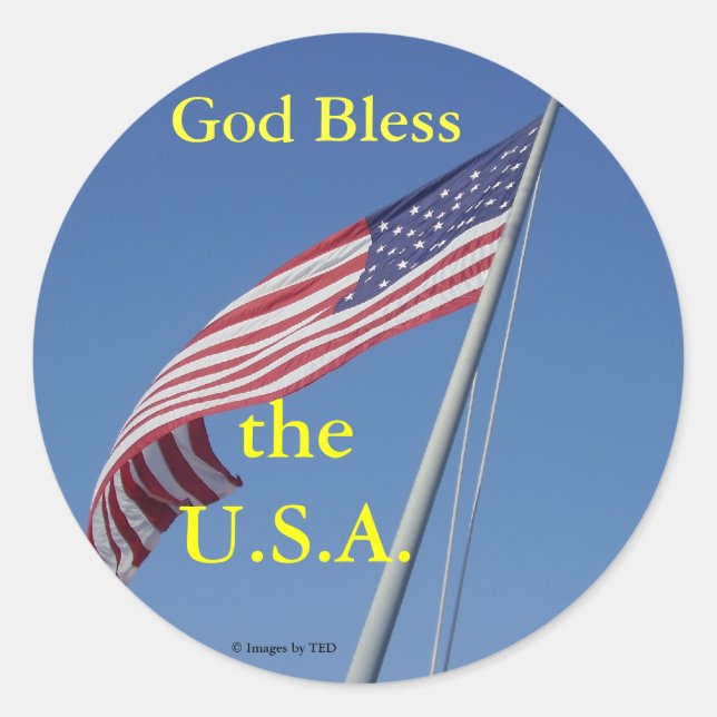 God Bless U.S.A. stickers (Front)
