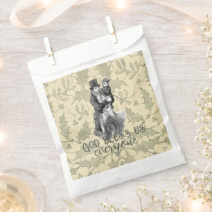 God bless us everyone Dickens Christmas Carol Favour Bag