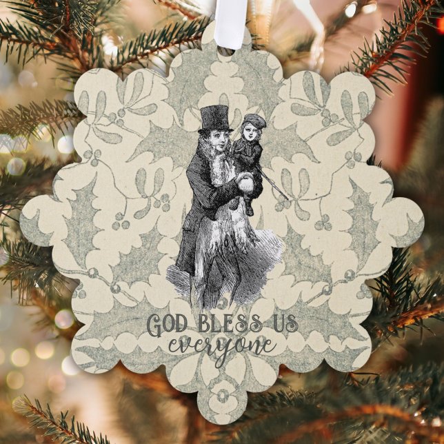 God bless us everyone Dickens Christmas Carol Tree Decoration Card (Creator Uploaded)