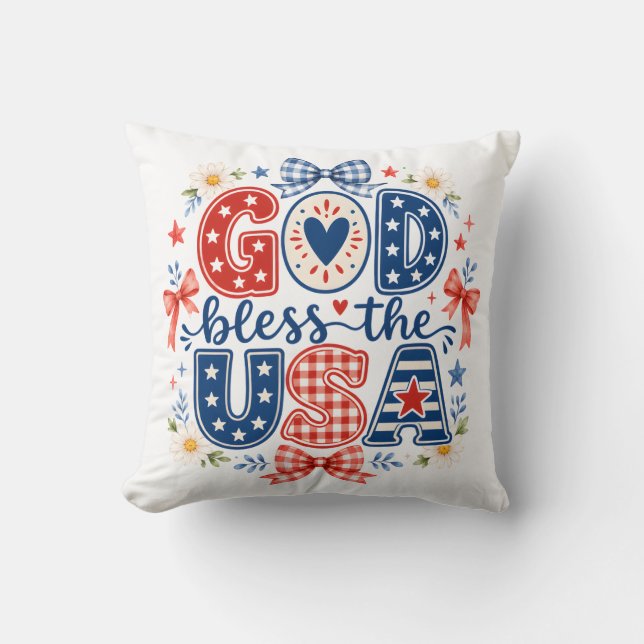 God bless USA Cushion (Front)