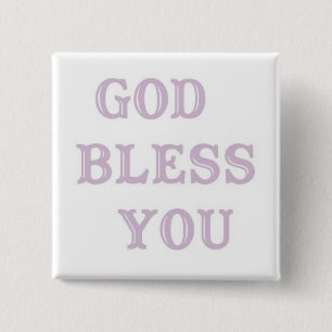 GOD BLESS YOU-1 15 CM SQUARE BADGE