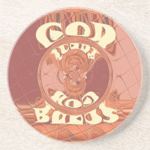 God Bless You – African-Inspired Spiritual Print Coaster