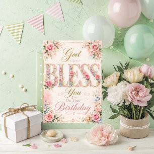 God Bless You Birthday Card
