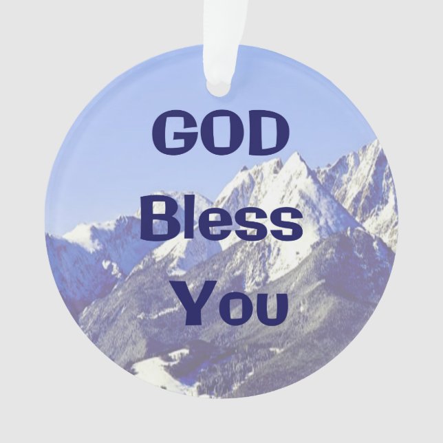 God Bless You Christmas Ornament (Front)