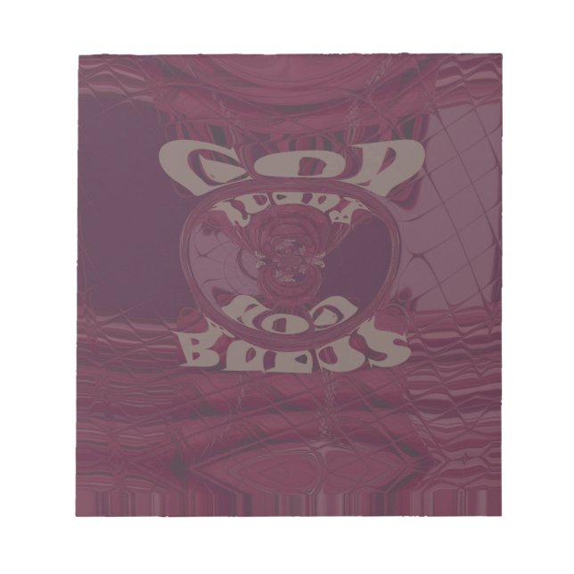 God Bless You Giraffes Art Print/Design Notepad (Front)