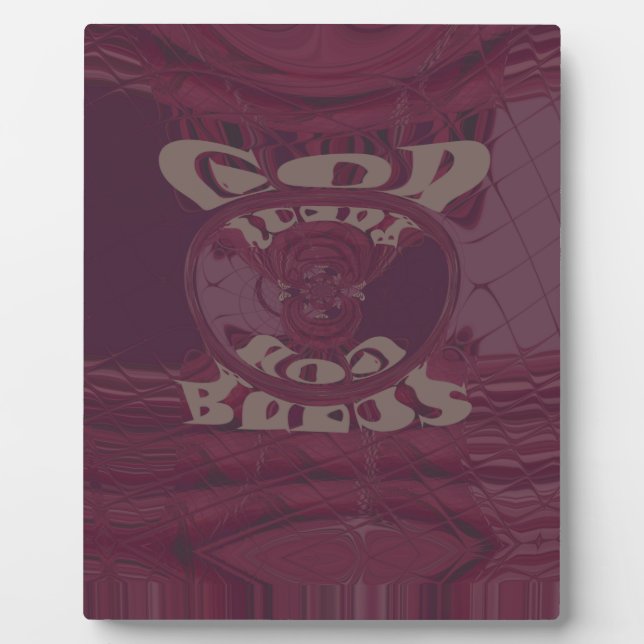 God Bless You Giraffes Art Print/Design Plaque (Front)