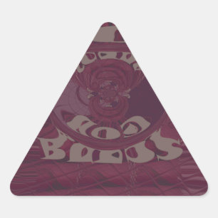 God Bless You Giraffes Art Print/Design Triangle Sticker