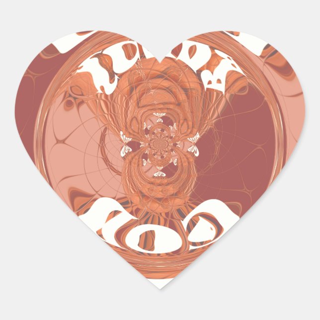 God Bless You Inspirational Text Design.  Heart Sticker (Front)