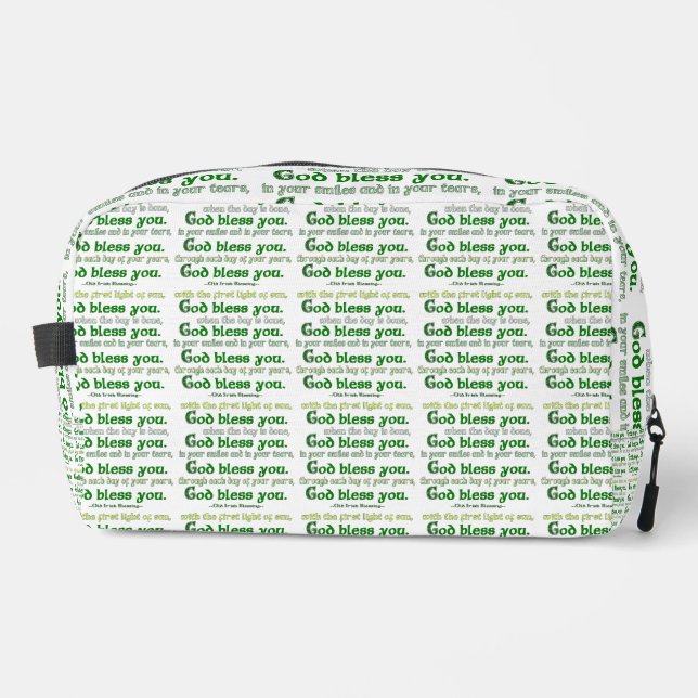 God Bless You Irish Blessing Dopp Kit (Front)