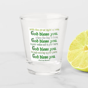 God Bless You Irish Blessing Shot Glass