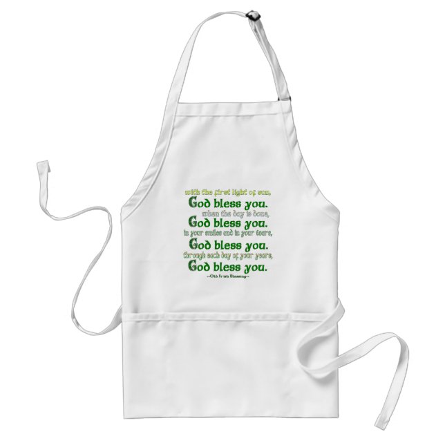 God Bless You Irish Blessing Standard Apron (Front)