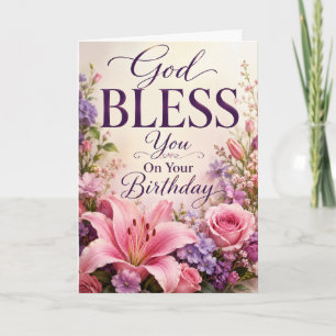 God Bless You On Your Birthday Card