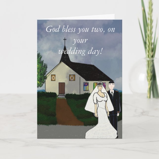 God bless you, on your wedding day Card (Front)