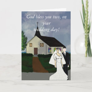 God bless you, on your wedding day Card