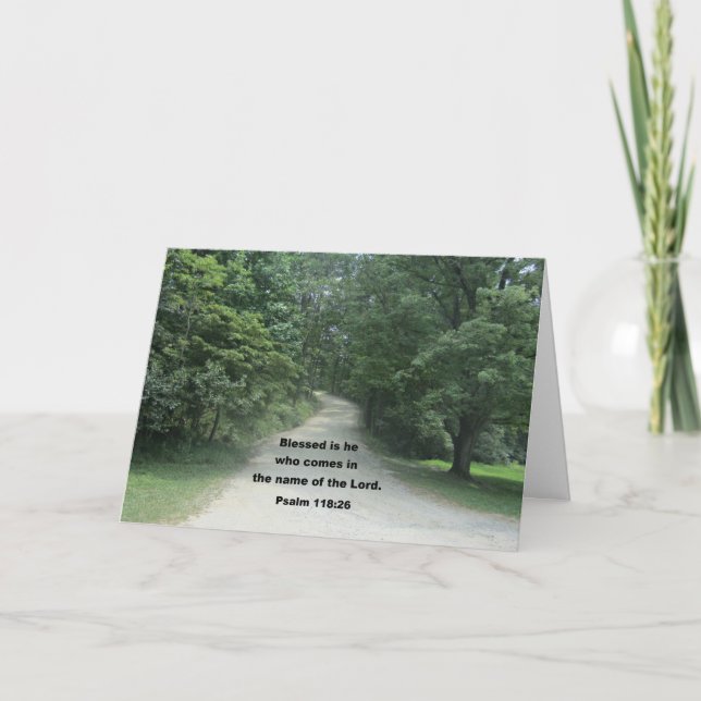 God Bless you Pastor, Psalm 118:26 Card (Front)