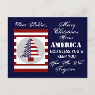 GOD BLESS YOU SOLDIER CHRISTMAS CARD