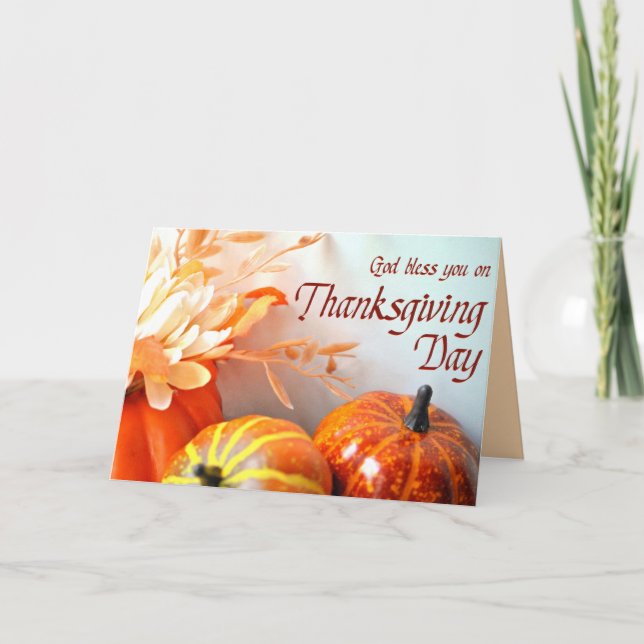 God Bless You Thanksgiving Greeting Card (Front)