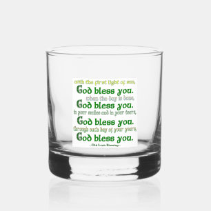 God Bless You Whiskey Glass