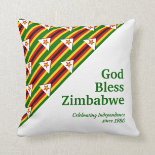 GOD BLESS ZIMBABWE Customisable Cushion
